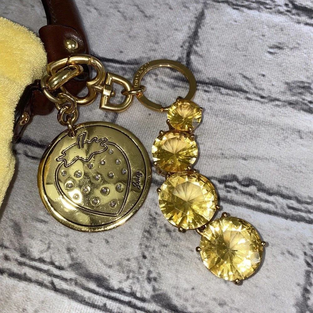 Y2K Juicy Couture Velour Yellow Purse 2000s Rare Vintage